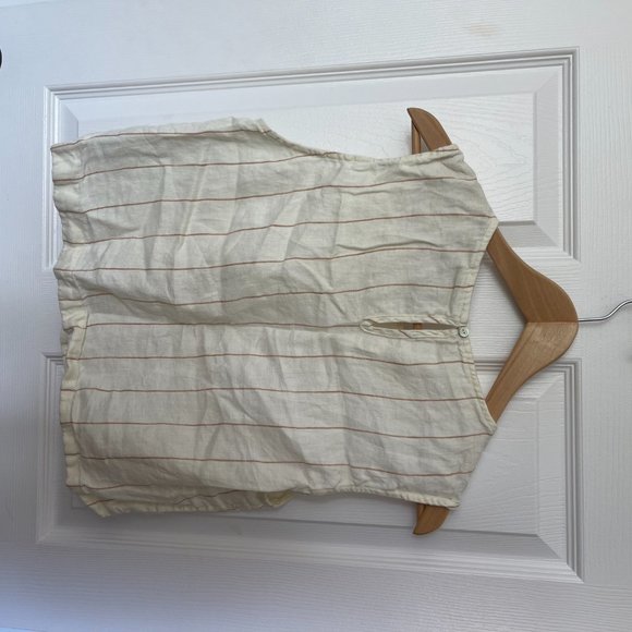 Beige and Tan Striped Crop Top - Picture 2 of 2